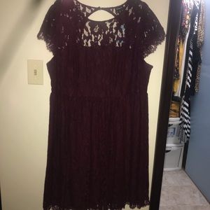 Torrid, keyhole back lace dress.